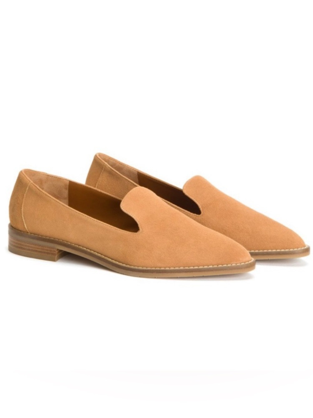 Aquatalia Golda Suede Loafers in Sand